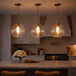 Gleam - Single Light Pendant Lamp With Clear Globe Satin - Antique Brass / Clear / Gold