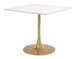 Epas - Dining Table - White / Gold