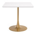 Epas - Dining Table - White / Gold
