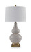 Weswick - Ceramic Table Lamp - Cream / Gold Finish