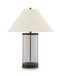 Junrow - Glass Table Lamp - Clear / Brown