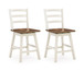 Brinfern - Swivel Stool (Set of 2) - Brown / Antique White