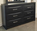 Stabotta - Six Drawer Dresser - Black