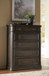 Wickenger - Five Drawer Chest - Dark Brown