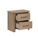Anika - 2 Drawer Nightstand - Natural / Brown