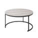 Forma - 4 Piece Occasional Set (1 Coffee, 1 Large End Table & 1 Stool, 1 Small End Table) - Black / White / Gray