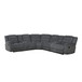 Redondo - 3 Piece Manual Sectional (2 Loveseats & Wedge) - Dark Gray
