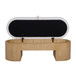 Poppi - Performance Fabric Storage Bench - Cream