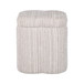 Lilou - Striped Jacquard Storage Stool - Cream