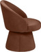 Selene - Velvet Performance Fabric Upholstered Swivel Dining Chair - Cognac