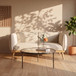 Evren - Glass Top And Aluminum Base Coffee Table