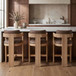 Sacha - Vegan Leather Upholstered Counter Stool With Natural Base