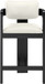 Sacha - Vegan Leather Upholstered Counter Stool With Black Base