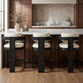 Sacha - Vegan Leather Upholstered Counter Stool With Black Base