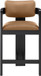 Sacha - Vegan Leather Upholstered Counter Stool With Black Base