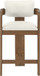 Sacha - Vegan Leather Upholstered Counter Stool With Brown Base