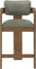 Sacha - Vegan Leather Upholstered Counter Stool With Brown Base