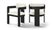 Sacha - Vegan Leather Upholstered Dining Chair With Black Base (Set of 2)