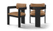 Sacha - Vegan Leather Upholstered Dining Chair With Black Base (Set of 2)
