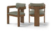 Sacha - Vegan Leather Upholstered Dining Chair With Brown Base (Set of 2)
