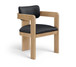 Sacha - Vegan Leather Upholstered Dining Chair With Natural Base (Set of 2)