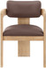 Sacha - Vegan Leather Upholstered Dining Chair With Natural Base (Set of 2)