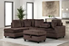 Rocket Chocolate Reversible Sectional