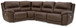 Dunleith - 4-Piece Power Reclining Sectional - Chocolate