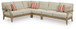 Clare View - 4-Piece Outdoor Sectional - Beige
