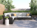 Beachcroft - 6-Piece Outdoor Sectional - Black / Light Gray