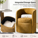 Webster Golden 25.5 in. W Modern Movable Dining Chair with Storage