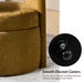 Webster Golden 25.5 in. W Modern Movable Dining Chair with Storage