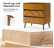 Karla Acorn Mid-century Modern 3-Drawer Dresser with USB and Type-C ports
