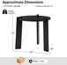 Ian 22 in. Black Round Wood End Table with Faux Brass Finish Tripod Base