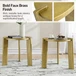 Ian 22 in. Gold Round Wood End Table with Faux Brass Finish Tripod Base