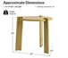 Ian 22 in. Gold Round Wood End Table with Faux Brass Finish Tripod Base