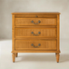 Weer Acorn Farmhouse Solid Wood 3-Drawer 26 in. W Nightstand