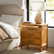 Weer Acorn Farmhouse Solid Wood 3-Drawer 26 in. W Nightstand