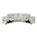 Fairway 3-Piece Power Reclining Sectional with Consoles, Power Headrests, Storage Arms(Top and Side), Cup holders, Charging Ports, Wireless speakers and LED lighting