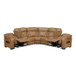 Fairway 3-Piece Power Reclining Sectional with Consoles, Power Headrests, Storage Arms(Top and Side), Cup holders, Charging Ports, Wireless speakers and LED lighting