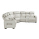 Fairway 3-Piece Power Reclining Sectional with Consoles, Power Headrests, Storage Arms(Top and Side), Cup holders, Charging Ports, Wireless speakers and LED lighting