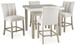 Larawyn - 5 Pc. - Counter Height Dining Table And 4 Barstools - Bisque