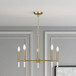 Courtyard - 5 Light Candle Chandelier - Clear / Gold