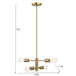 Trellis - 4 Lights Modern Gold Chandelier Vintage Pendant Fixture For Living Room - Clear / Gold