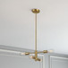 Trellis - 4 Lights Modern Gold Chandelier Vintage Pendant Fixture For Living Room - Clear / Gold