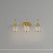 3 Lights Brush Vanity Light - Clear / Gold