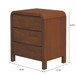 Lionel - Nightstand 3 Drawer Bed Side Table - Brown