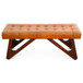 Mia - Bench With Buttons - Brown / Rustic