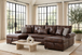 Sonoma Brown Double Storage Chaise Sectional