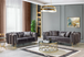Santana Smoke Velvet Sofa 89" & Loveseat 69" Set by Nova Furniture